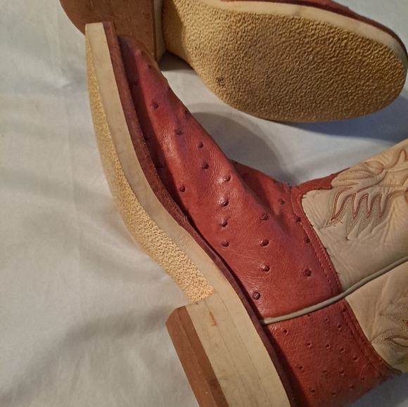 TONY LAMA OSTRICH MENS BOOTS - Picture 9 of 14